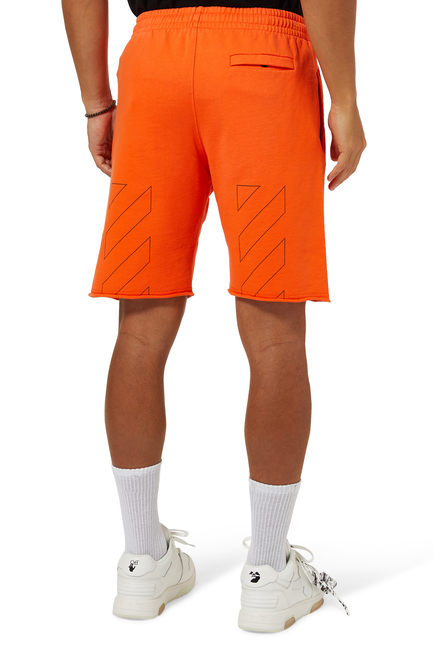 Cotton Diagonal Sweat Shorts